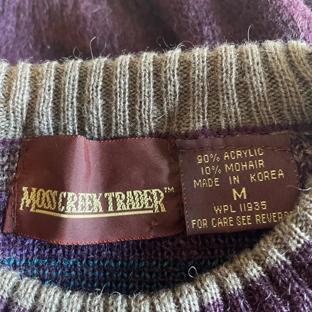 Moss Creek Trader Geometric Southwestern Pullover Sweater Men’s M Acrylic Mohair